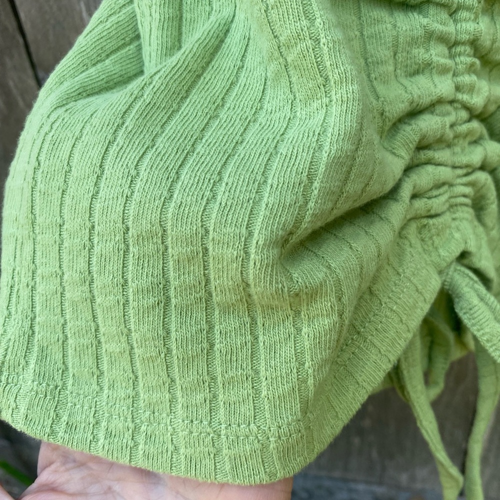Ghanda Green Ribbed Ruched Camisole - Picture 6 of 6
